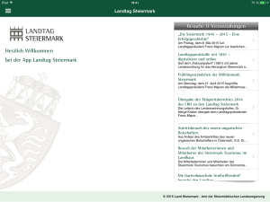 Landtag Steiermark App - Welcome Screen